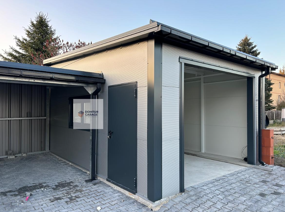 ​budynki garażowe z zintegrowanym carport